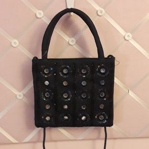 Sasha Handbag Crossbody Denim with Sequins Detail